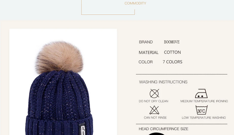Boomove Мода г. зимние Для женщин шляпа Пипидастр Skullies шапочки зимние модные хлопковые вязаная шапка Шарм Для женщин мягкие шапочки шапки