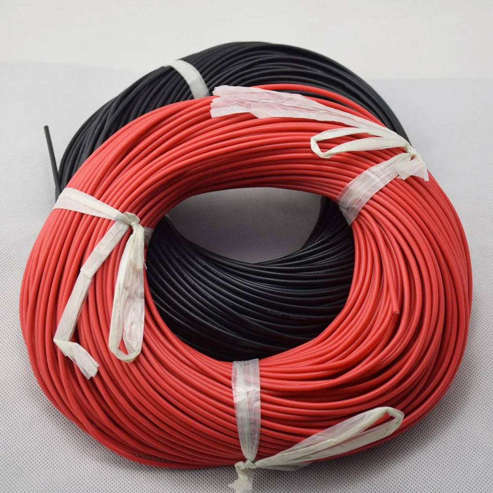 Силиконовый провод 20 м гибкие многожильные медные кабели для проводки RC 12awg 14awg