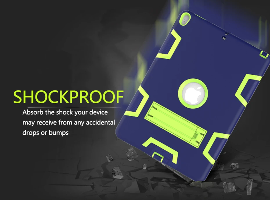 Kickstand чехол для Apple iPad Pro 10 5 2017 дети ударопрочный сверхпрочный защитный 5''|Чехлы