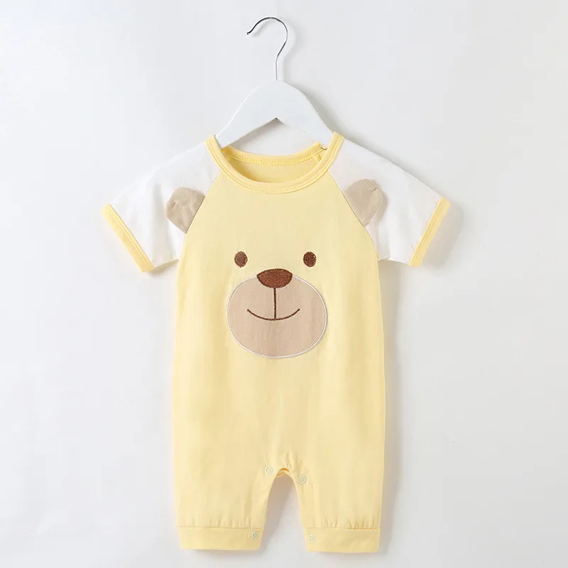-Одежда для малышей Цельный комбинезон из 100% хлопка с круглым вырезом и длинными
