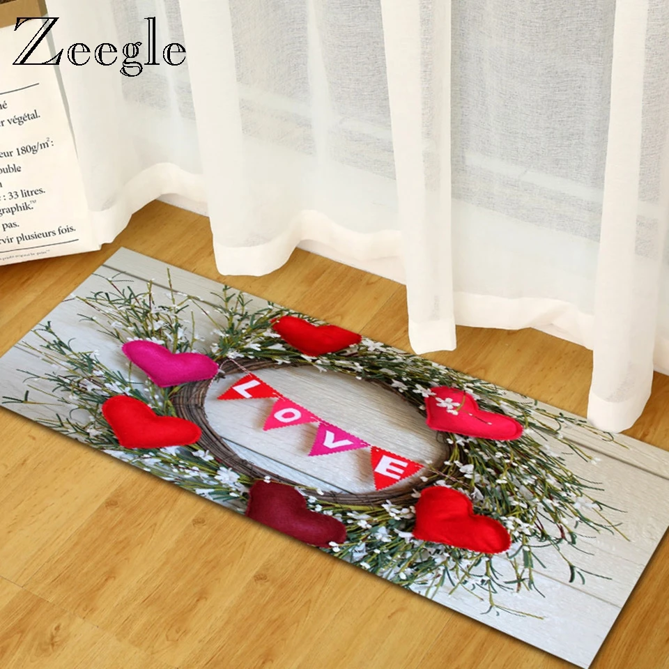 

Zeegle 3D коврик с рисунком, кухонный ковер, напольный коврик, противоскользящий дверной коврик, водопоглощающий коврик, коврик для унитаза, ков...