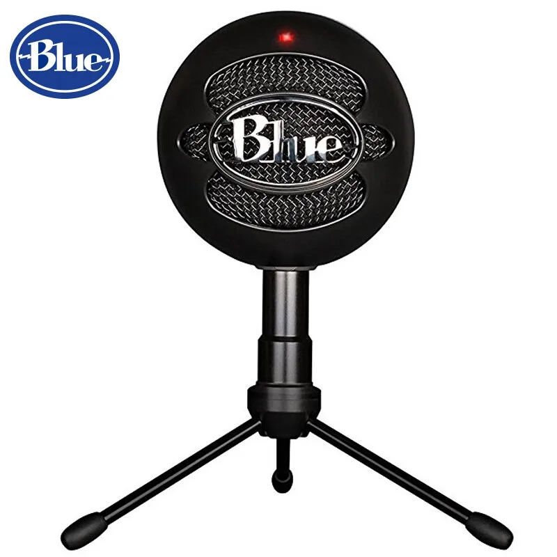 Синий Snowball ice USB конденсаторный микрофон кардиоидный для записи компьютера и boardcasting-черный