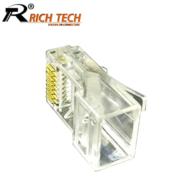 100 шт./лот RJ45 Cat5 CAT5e штепсельная вилка сетевой модульный штекер 8P8C коннектор с