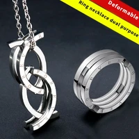 unique deformation kissing fish ring for men stainless steel engraved forever rings never fade male wedding band br r132
