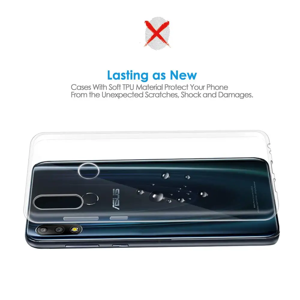Чехол для Asus Zenfone Max Pro (M2) ZB631KL ZB630KL ультратонкий прозрачный мягкий чехол из ТПУ ASUS