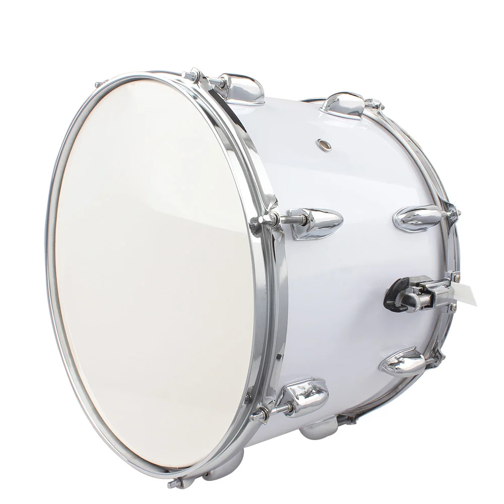 14 x10 inches Marching Drum Drumsticks Key Strap White