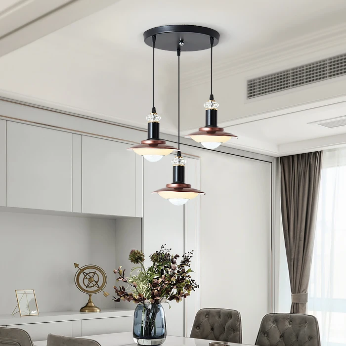 Современные светодиодные люстры для гостиной потолочные столовой три цвета