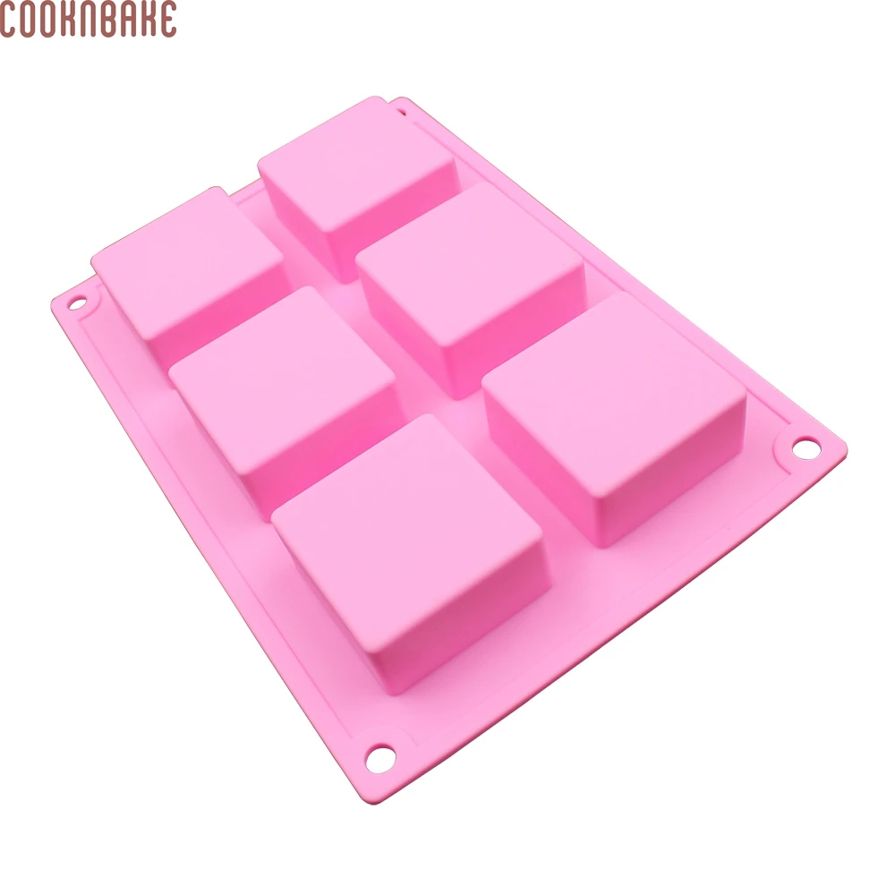 COOKNBAKE DIY инструмент для выпечки 6 решеток силиконовые формы для шоколадного торта 5*5*2,5 см силиконовые формы для мыла ручной работы CDSM-077
