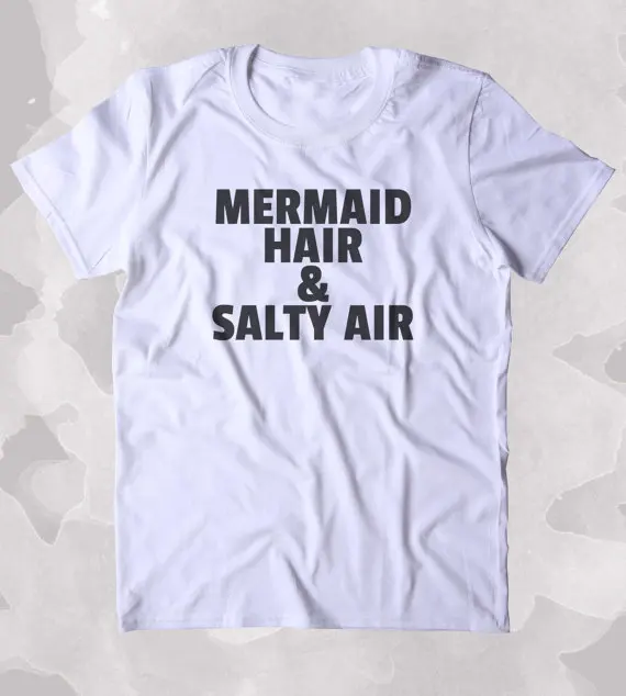 Футболка с рисунком Русалочки из мультфильма salty air забавная футболка надписью