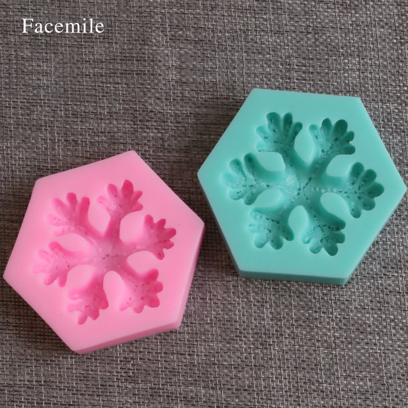 Facemile Рождественская форма снежинки силиконовые инструменты для торта мыла