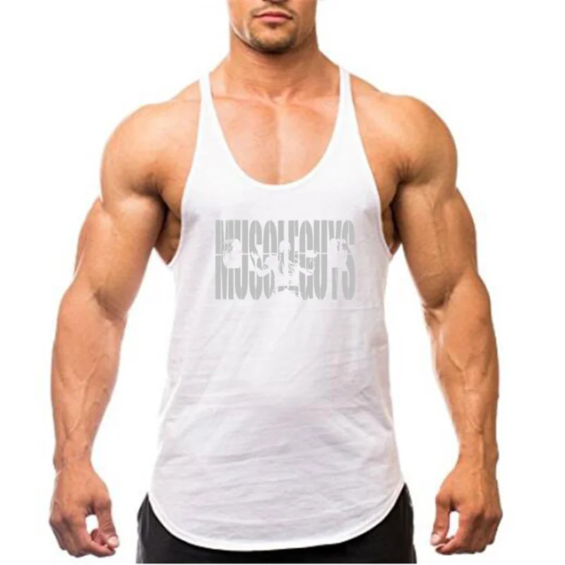 Muscleguys фитнес одежда хлопок мужская Y назад безрукавки для женщин Стрингер