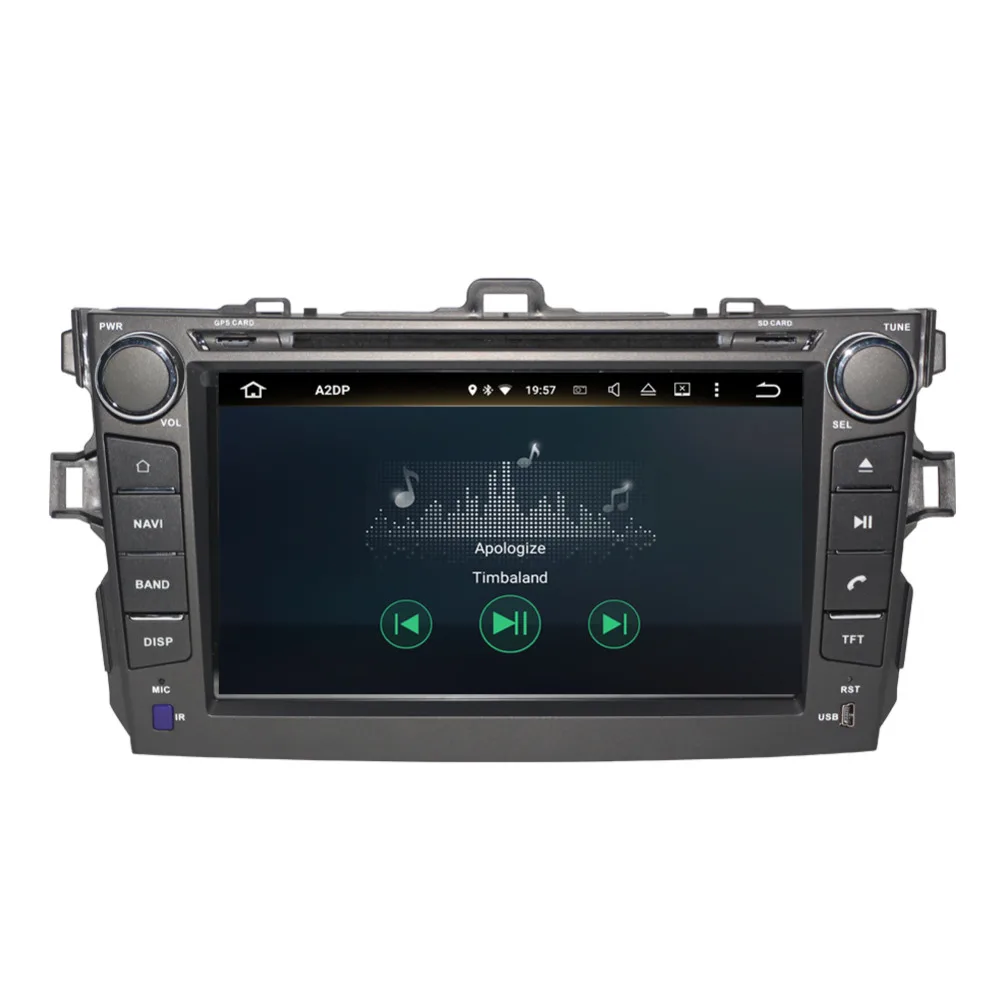 8 Inch Android 8.0 Octa Core 4GB+32GB Car PC GPS Head Unit For Toyota Corolla 2006-2011 Radio Stereo DVD Multimedia Player | Автомобили и