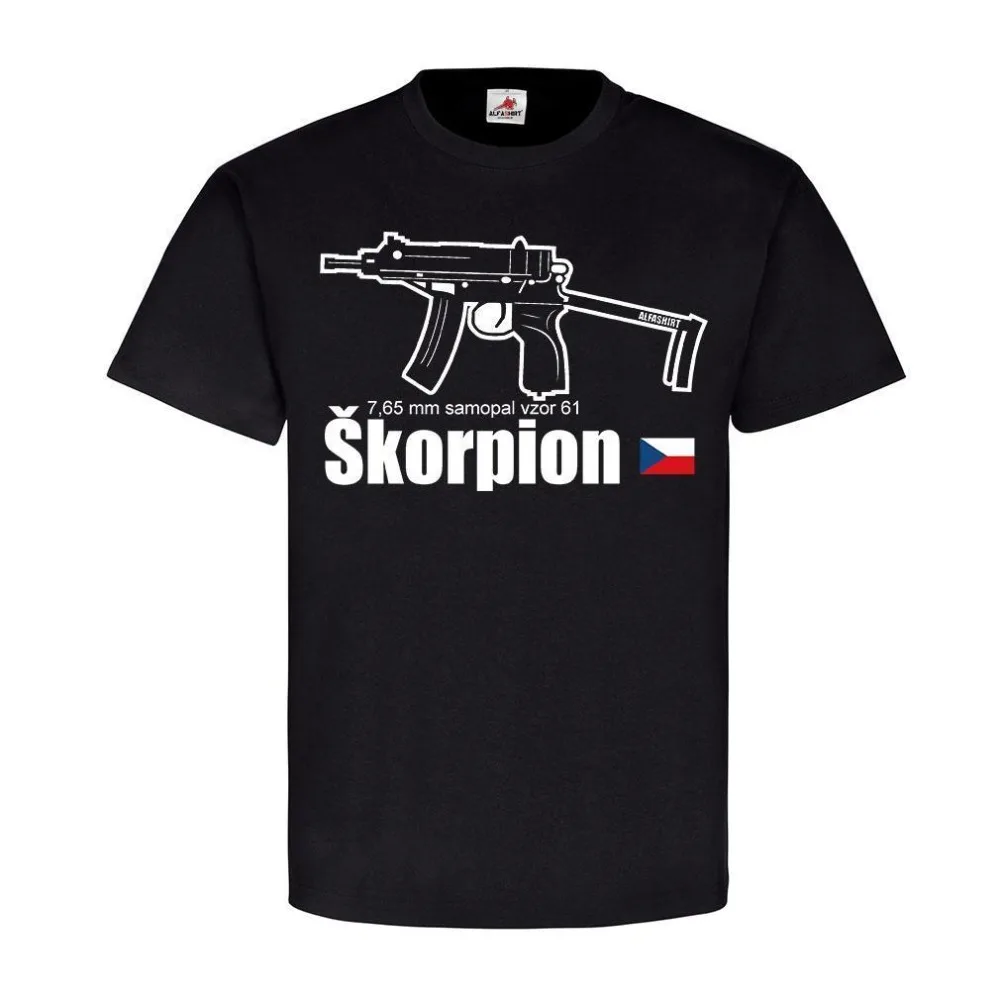 2019 горячая Распродажа 100% хлопок Skorpion Maschinenpistole MP 7 65 Samopal vzor 61 CSSR футболка|Мужские
