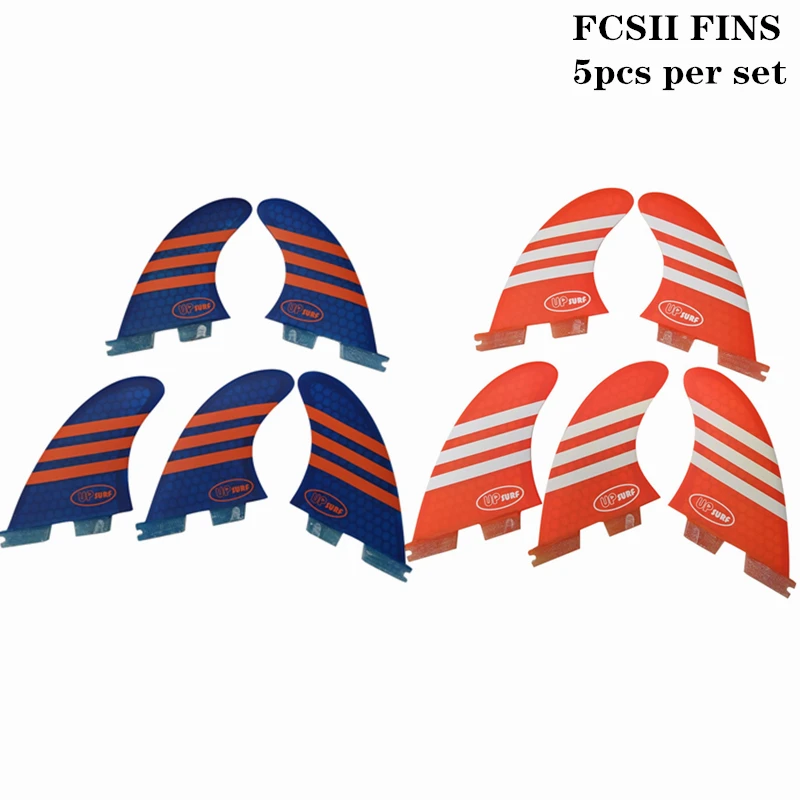 Для Серфинга FCSII K2.1 Quilhas Honeycomb Fins fibreglass 5 шт. в наборе доски для серфинга FCS2 серфинг