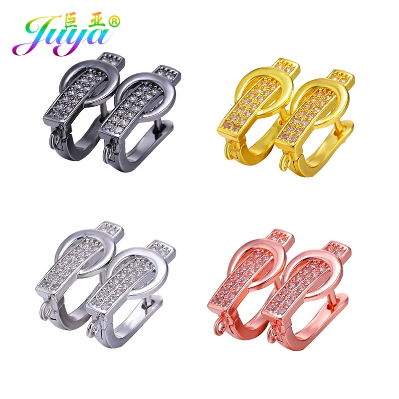

Juya Handmade Earring Hooks Gold/Silver Color Creative Fastener Leverback Earwire Handicraft Accessories For Earrings Making