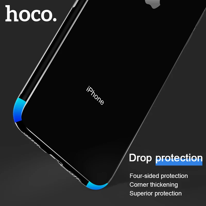 HOCO 2018 Мягкий ТПУ чехол для iPhone XS прозрачный защитный ультра тонкая защита Max iphone XR