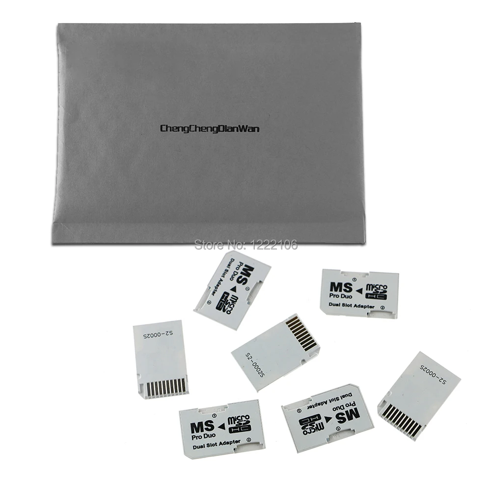 ChengChengDianWan Micro SD HC для карты памяти MS Pro Duo двойной 2 слота адаптер для psp 1000 2000 3000