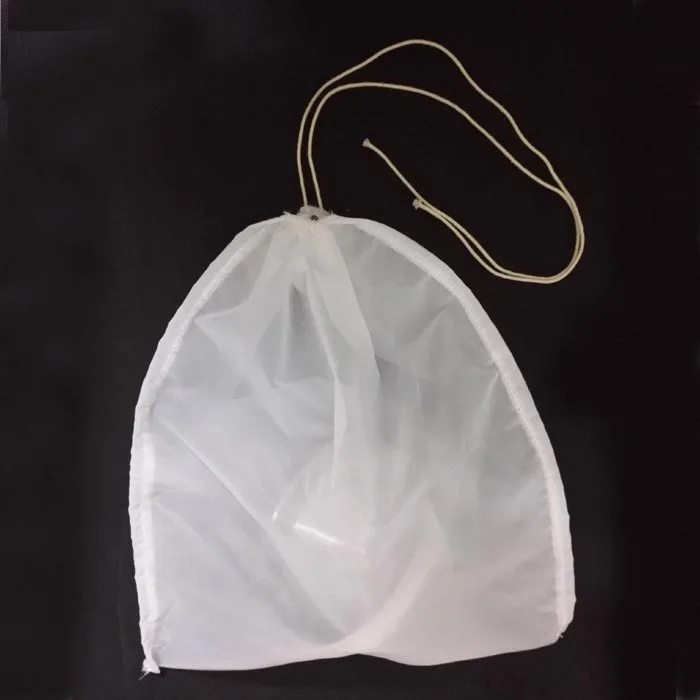 NuoNuoWell 100/200/300Mesh Aquarium Nylon Filter Drawstring Bag Nut Milk Hops Tea Brewing Strainer Wine Beer Making Food Grade