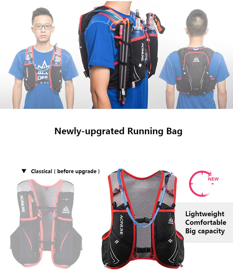 AONIJIE 5L открытый спортивный рюкзак женский мужской марафон 2L сумка для воды жилет рюкзак анти-обезвоживание воды Езда Туризм Бег