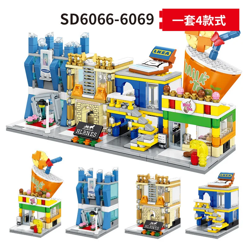 4 шт./партия детские строительные блоки игрушка Совместимость с legoingly city мини вид