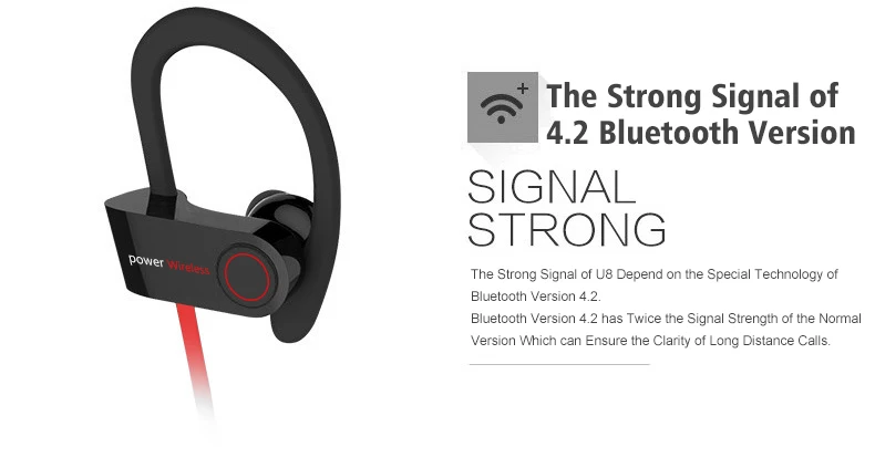 Беспроводные стерео Bluetooth 4,2 спортивные наушники Hi-Fi бас Музыка с микрофоном для iPhone huawei Samsung Bluetooth наушники