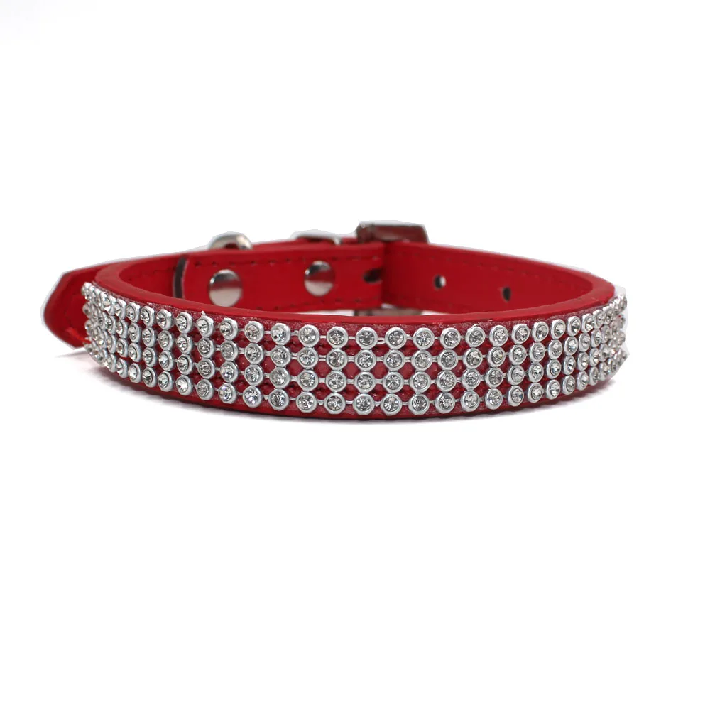 Bling Diamante стразы из искусственной кожи ошейники для собак и кошек маленьких