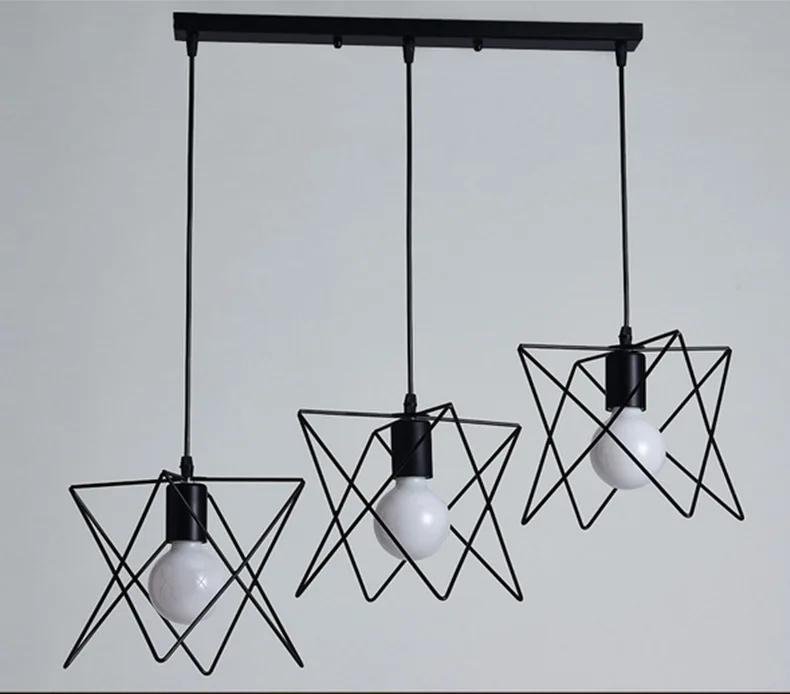 HAIXIANG Nordic Stylish simplicity Creative Lamp retro industrial wind living room Restaurant Bar Iron Pendant Lights | Освещение