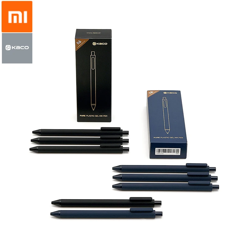 10 штук упак. Xiaomi KACO авторучка 0 5 мм чернильная ручка черно белая ABS пластиковая