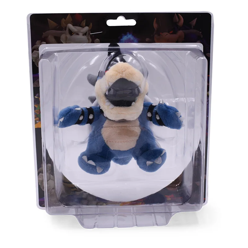 Dark Bowser in box 3 вида стилей " 12 см Super Mario Bros Bowser Kuba Dragon Dark Bowser 3D Land Bone Koopa брелок в виде дракона брелок-подвеска мягкая кукла - Цвет: Dark Bowser in box
