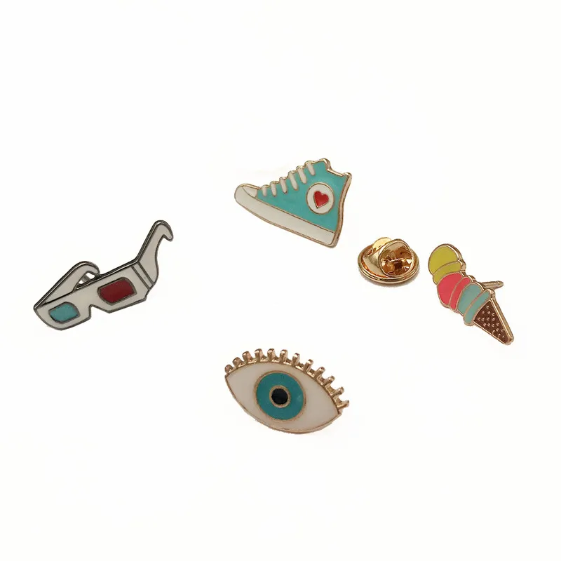 1 шт. металлическая брошь значок глаза солнцезащитные очки обувная булавка