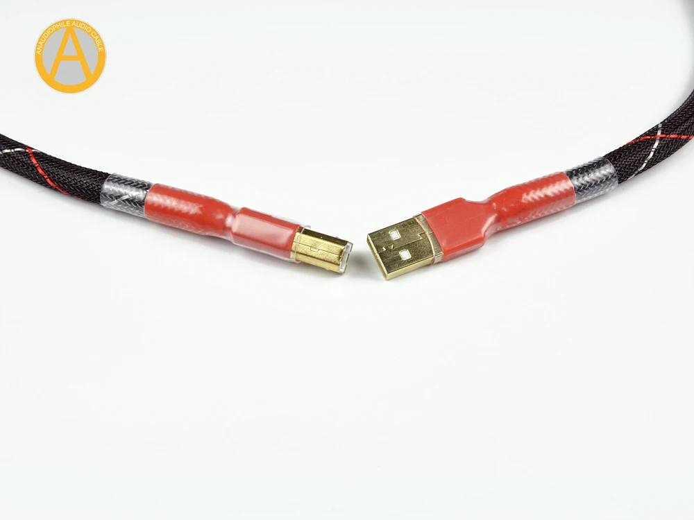 Премиум USB кабель UC05 Hi Fi аудио видео типа A на B 4N OFC Сделано в США DAC для ПК