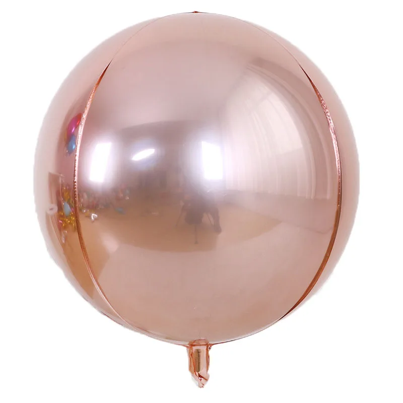 Round Rose Gold 1 шт. 24 дюйма 4D куб квадратные алмазные Круглые Алюминиевые шарики, День подарков будущей матери украшения на день рождения фольги Свадебный шар торжества - Цвет: Round Rose Gold
