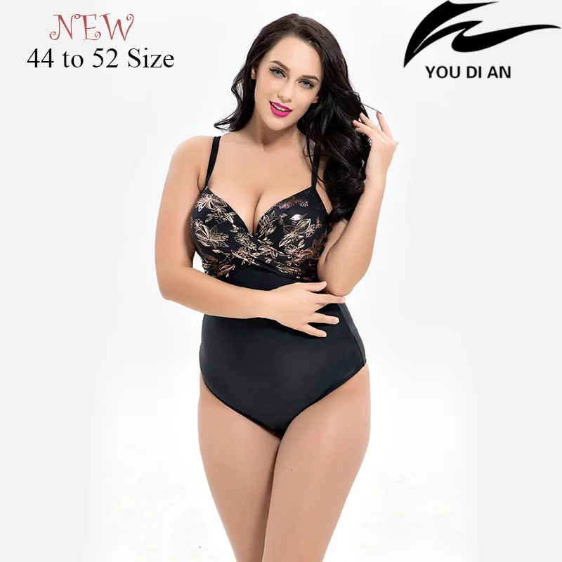 Новинка 2018 женский слитный купальник купальный костюм большого размера русская