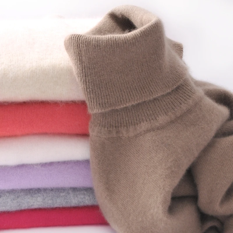 2020 autumn winter female Knitted Cashmere sweater women thickening turtleneck jumper pull femme sweaters and pullovers | Женская одежда