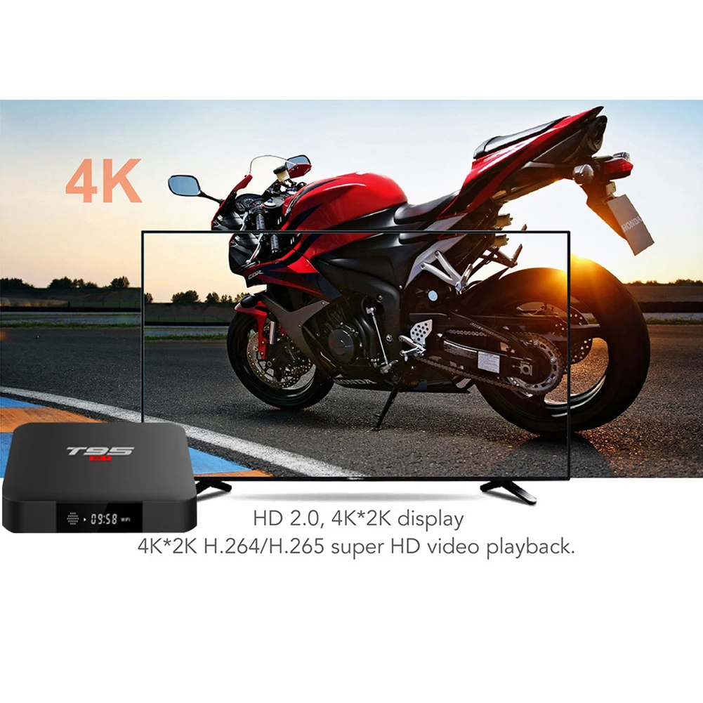 T95 R1 Smart Android 7 1 4 K GB + 8 ТВ Box Media Player Комплект Топ ядра WI FI Amlogic|ТВ-приставки и