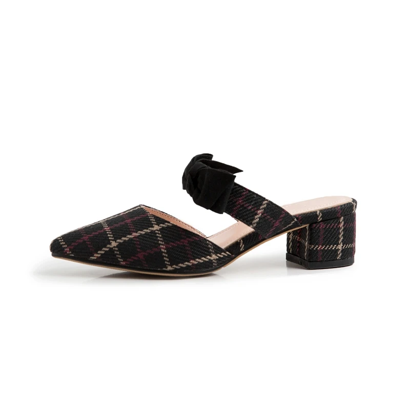ENMAYER/Новинка 2019 года Женская обувь на среднем каблуке Сезон весна осень Zapatos De Mujer