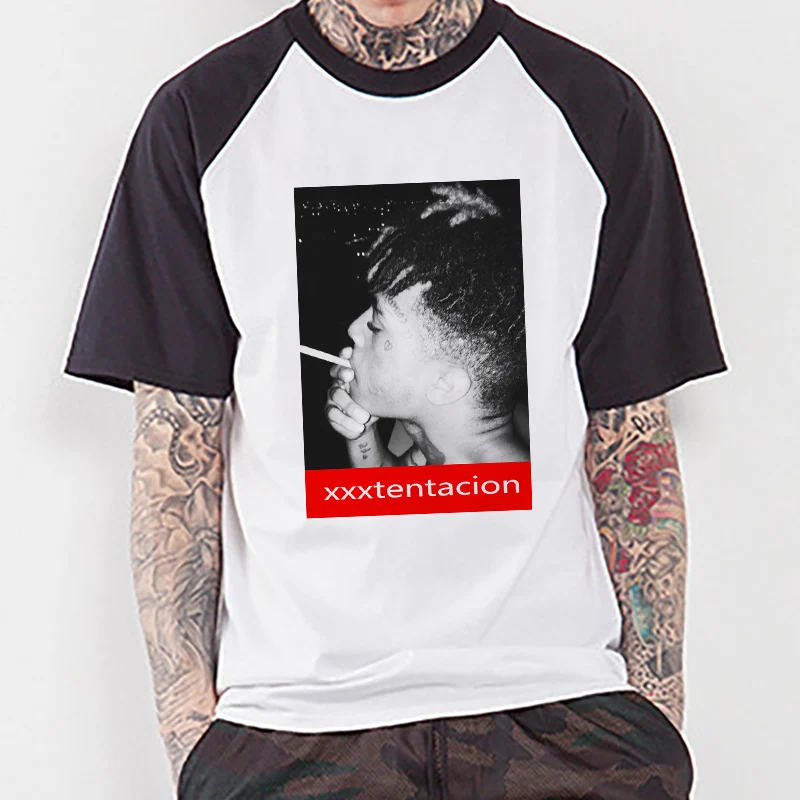 Новейшая футболка xxxtentacion мужская летняя Высококачественная Повседневная белая