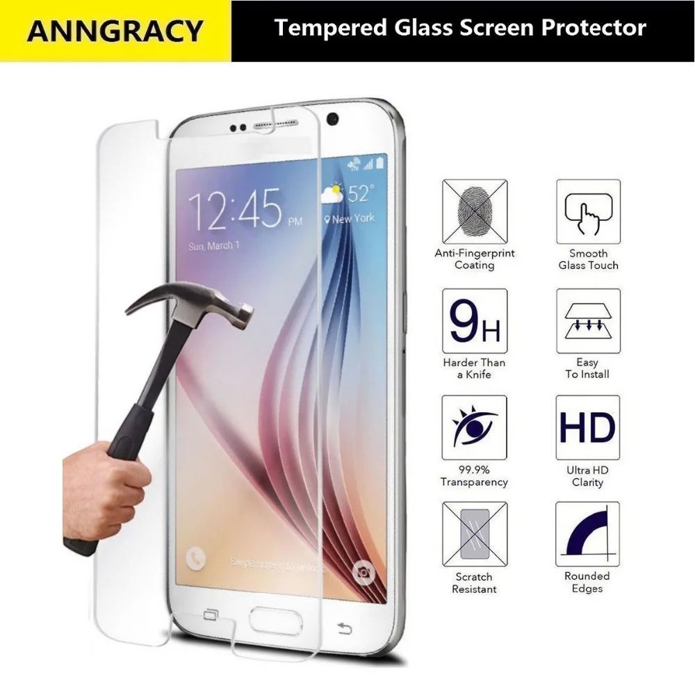 [2-Pack] ANNGRACY Закаленное Стекло Фильм Гвардии Протектор Экрана Для Samsung Galaxy A3/A5/A7 2017 A3