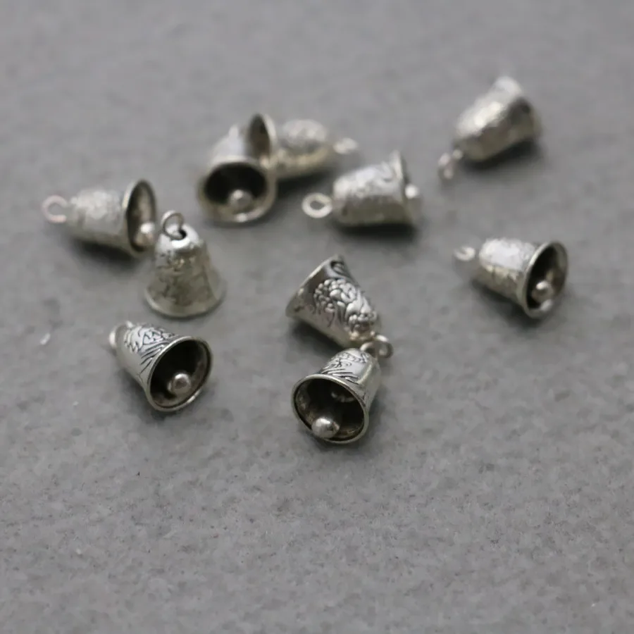 Аксессуар колокольчик из сплава 10 шт. серебристые аксессуары пластины кнопки