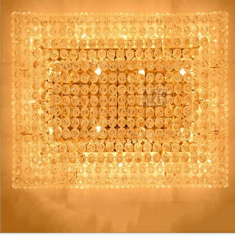 Роскошный 2/3 слоя Золотой K9 кристалл свет LED 5 Вт Дистанционное управление