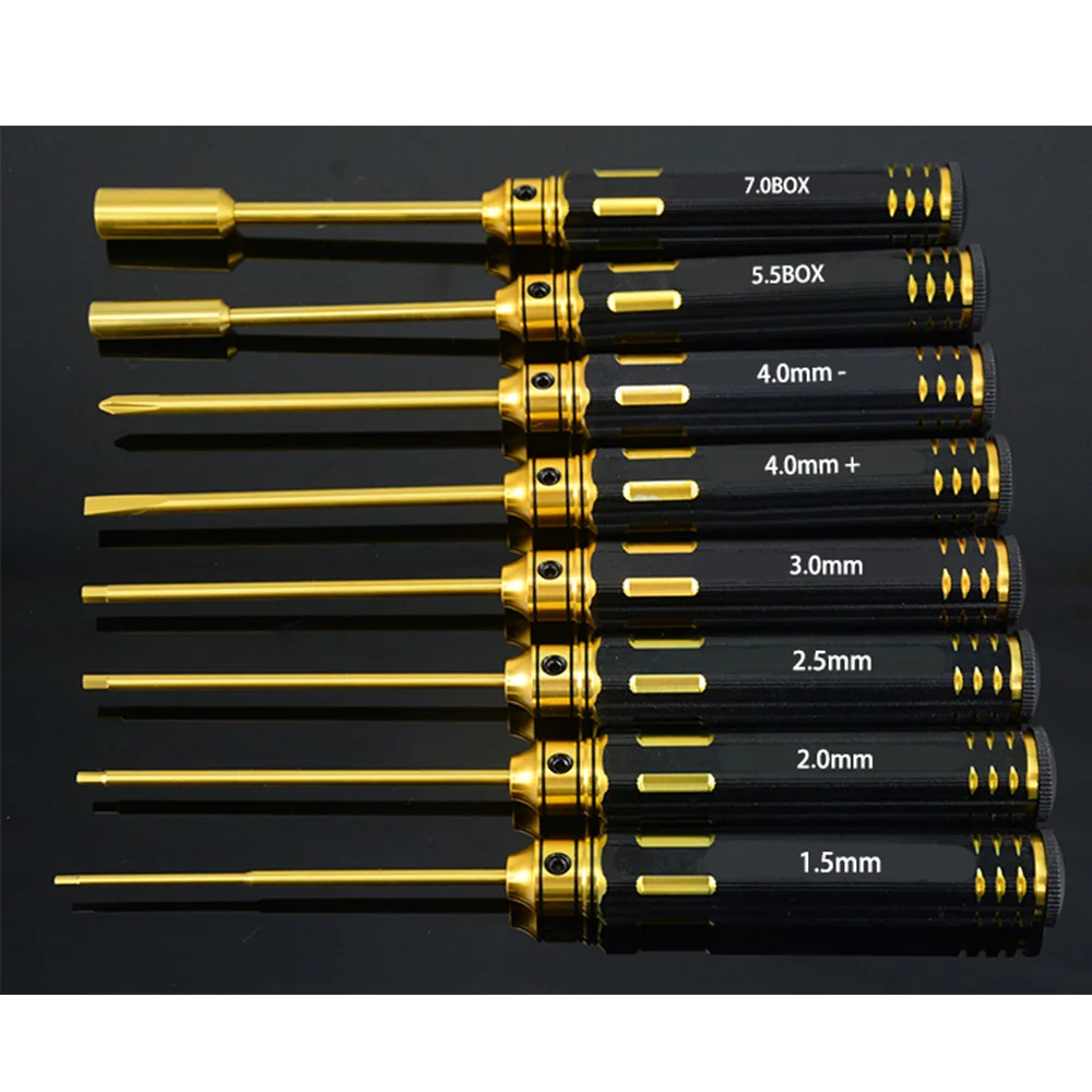 Juego de Herramientas HSS Titanium M3 M4 Premium hexagonales, destornilladores y enchufes, para coche RC-0