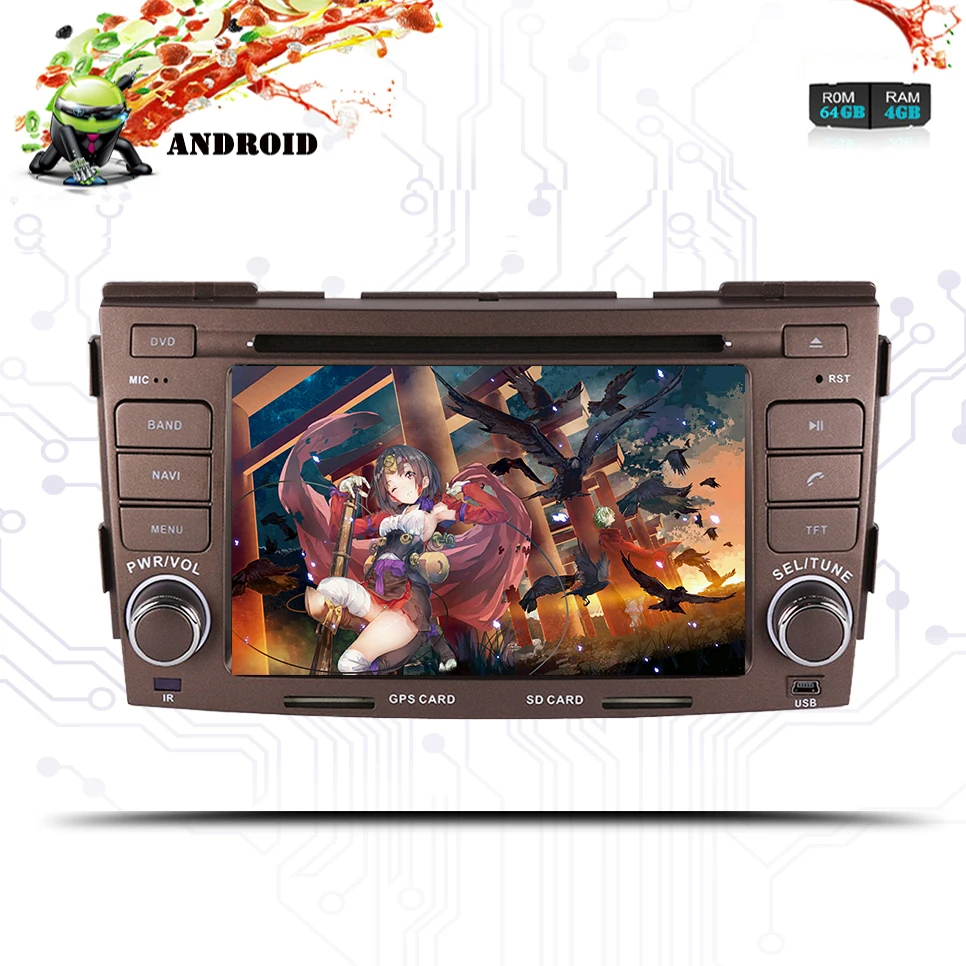 Android 9 0 4 Гб 64 Восьмиядерный автомобильный DVD плеер GPS навигация Авто Радио стерео