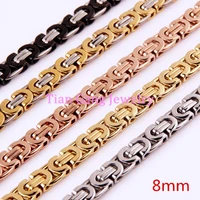 7 40 mens stainless steel byzantine chains necklaces jewellery hip hoprockgift accessories wholesale