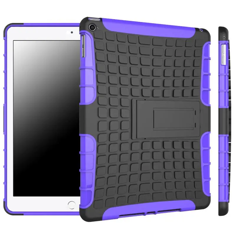 Purple XSKEMP чехол для планшета lenovo Tab 4 10,0 TB-X304F/N сверхмощный 2 в 1 бронированный Гибридный чехол с подставкой из ТПУ+ ПК с рисунком шины - Цвет: Purple