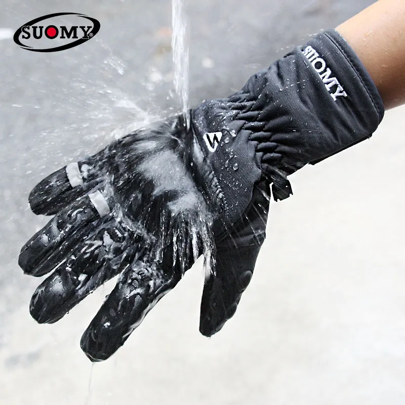

New brand Suomy Touch Screen 100% waterproof motorcycle gloves guantes moto invierno motorbike gloves luvas keep warm 2018