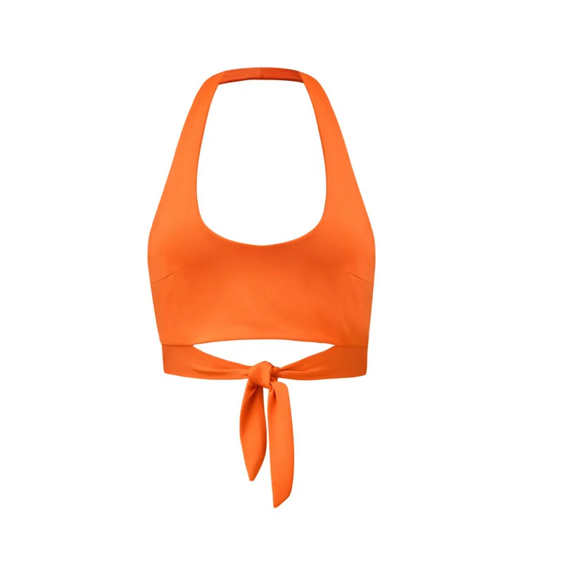2019 explosion models fashion women's shirt hanging neck U-neck short sexy straps vest | Женская одежда
