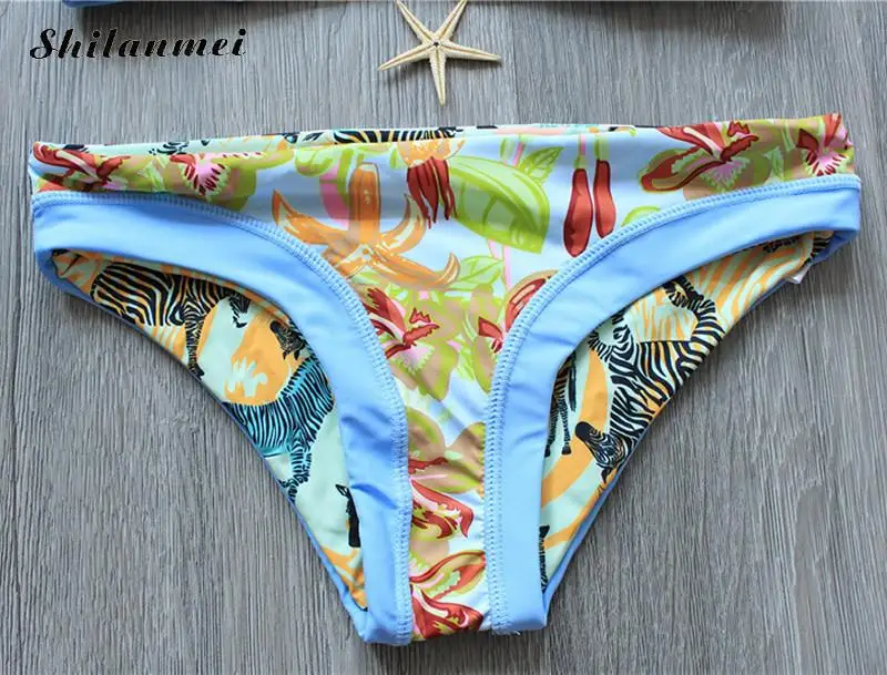 Горячая Распродажа Бесплатная доставка полиэстер бикини с принтом дрожь синий