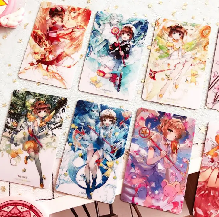 10 шт./компл. Kawaii популярны в стиле Cardcaptor Sakura карты Стикеры s Классический Magic Girl Аниме Сакура "сделай сам" Коллекционная Стикеры