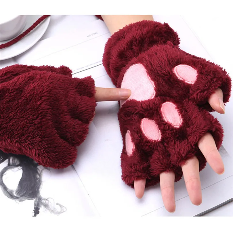 Женские зимние перчатки с открытыми пальцами, зимние перчатки, 30SR21