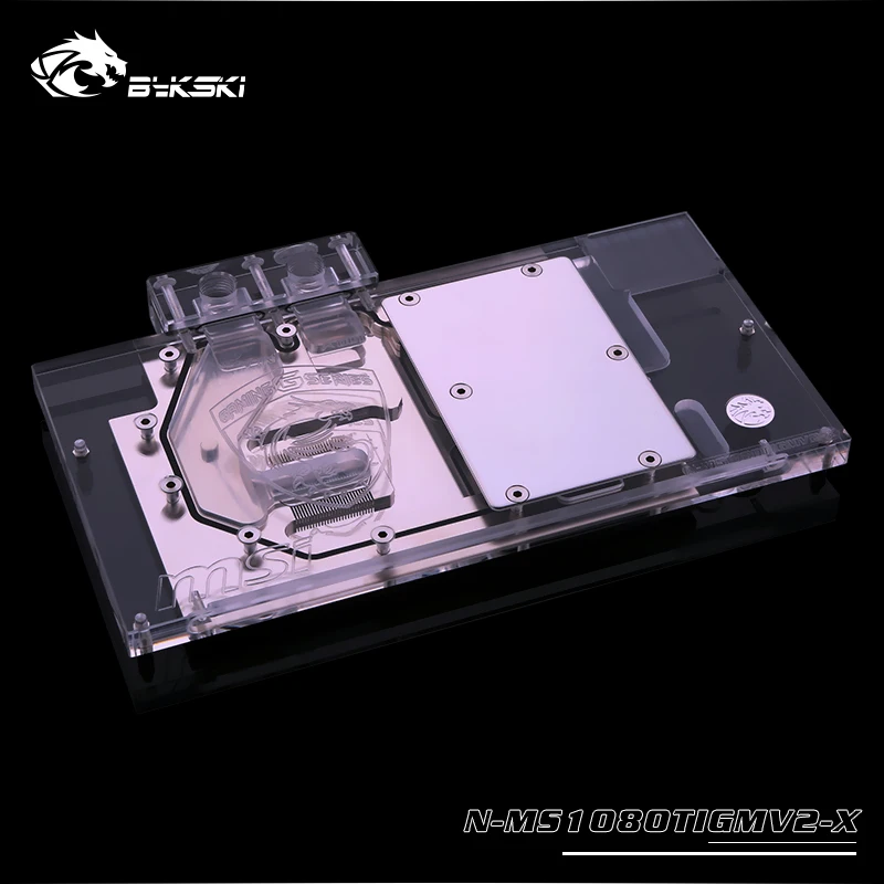 Bykski N-MS1080TIGMV2-X полноэкранная Графическая карта блок водяного охлаждения RGB/RBW для